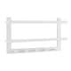 preview thumbnail 18 of 17, Danya B. 2-Tier Wall Shelf with 5 Hanging Hooks - Entryway or Bathroom