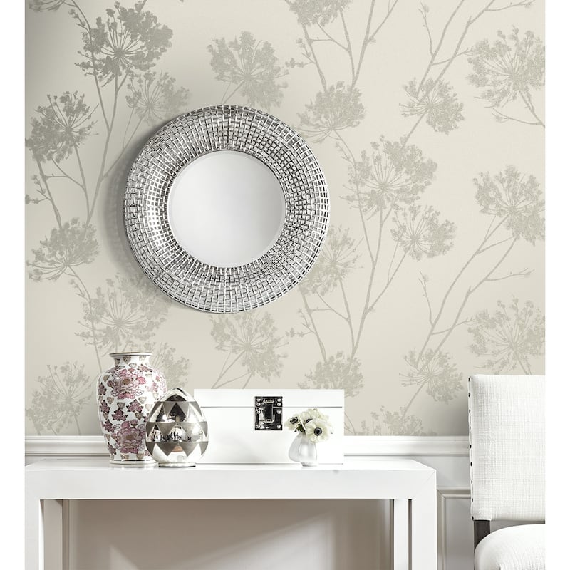 Seabrook Designs Wild Grass Glass Beaded Unpasted Wallpaper
