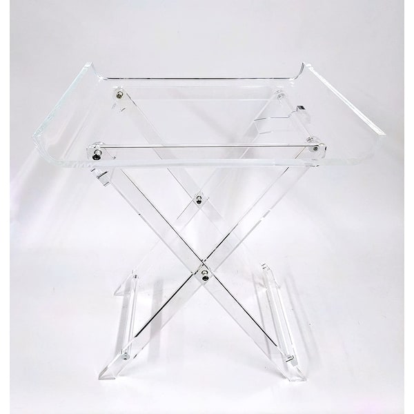 DesignStyles Acrylic Folding Tray Table - Clear