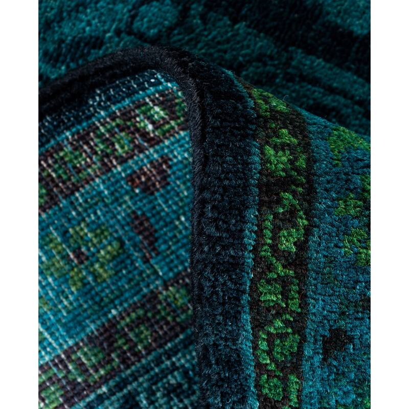 Overdyed One-of-a-Kind Hand-Knotted Area Rug - Black - 3' 2" x 5' 3"