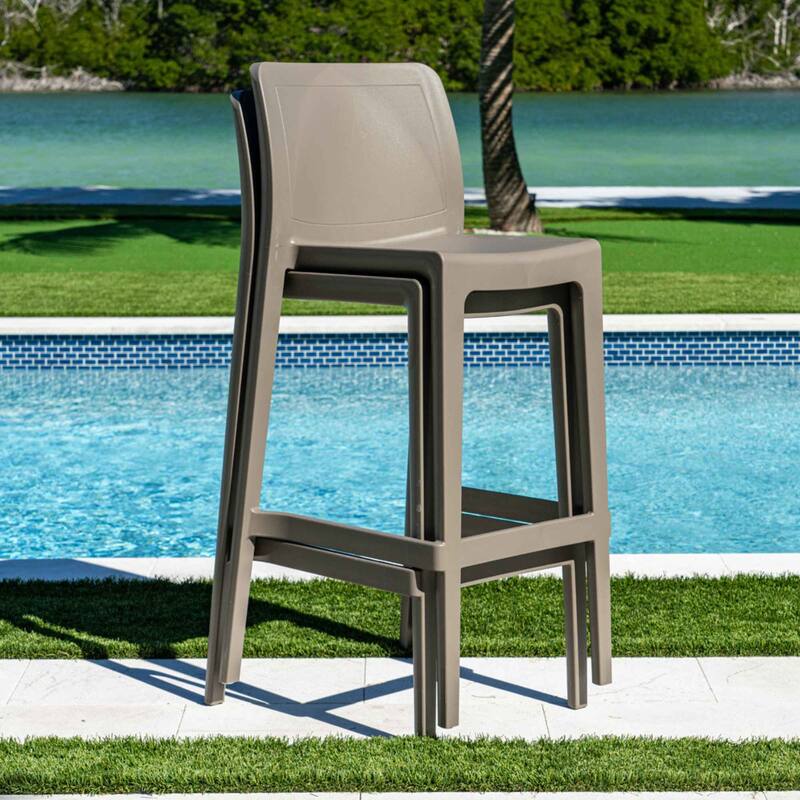 Luna Set of 2 Barstools - Cappuccino
