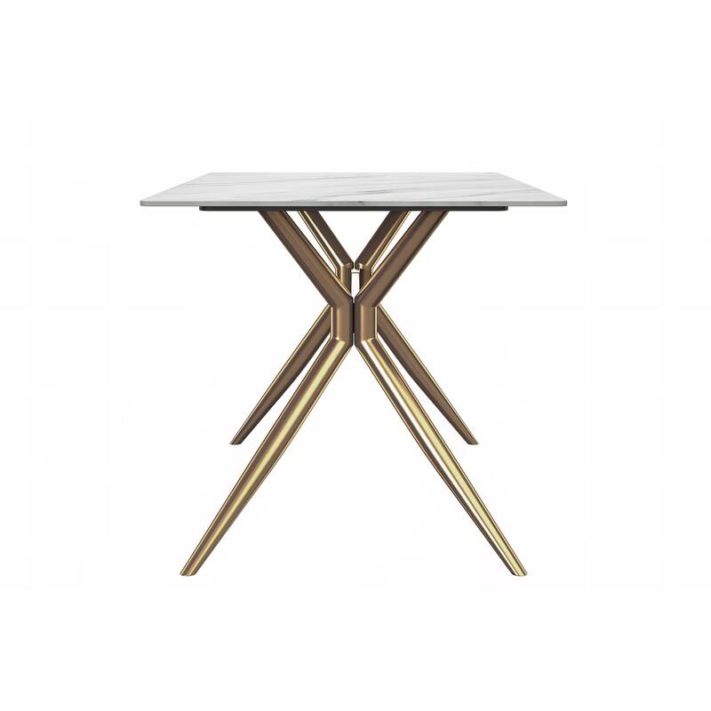 Elega Rectangular Dining Table with Sintered Stone/Glass Top