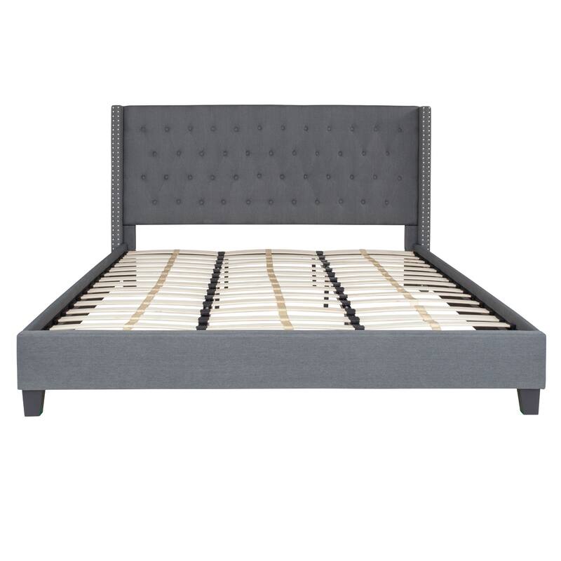Tufted Platform Bed with 10 Inch Pocket Spring Mattress