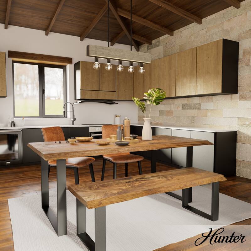 Hunter Donelson Linear Chandelier - Rustic, Farmhouse, Industrial - Kitchen Island, Dining Room
