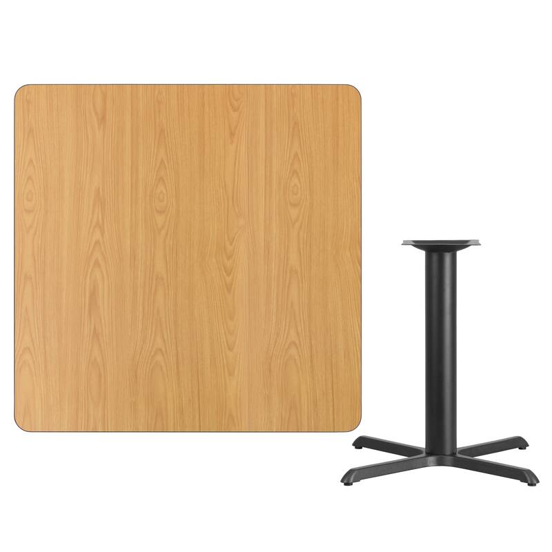 42'' Square Laminate Table Top with 33'' x 33'' Table Height Base - 42"