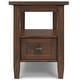preview thumbnail 26 of 62, WYNDENHALL Norfolk SOLID WOOD 14 inch Wide Rectangle Transitional Narrow Side Table - 14 Inches wide