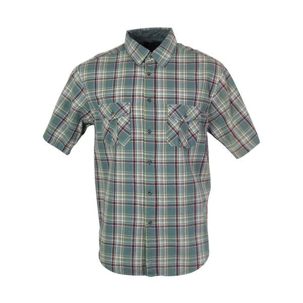 Shop Casuals By Roundtree Yorke Men S Front Buttoned Plaid Shirt