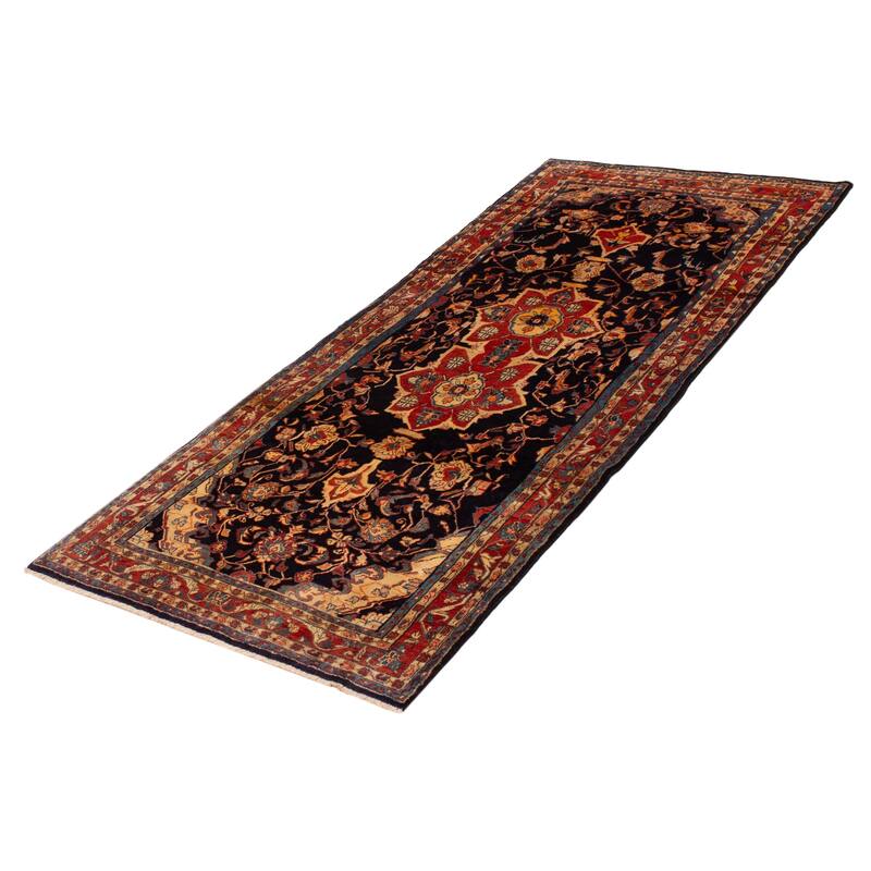 ECARPETGALLERY Hand-knotted Andelz Blue Wool Rug - 4'5 x 10'8