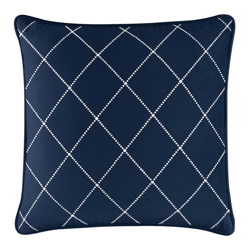 Sparkles Home Atlas Rhinestone Pillow - 16x16 - Navy Blue