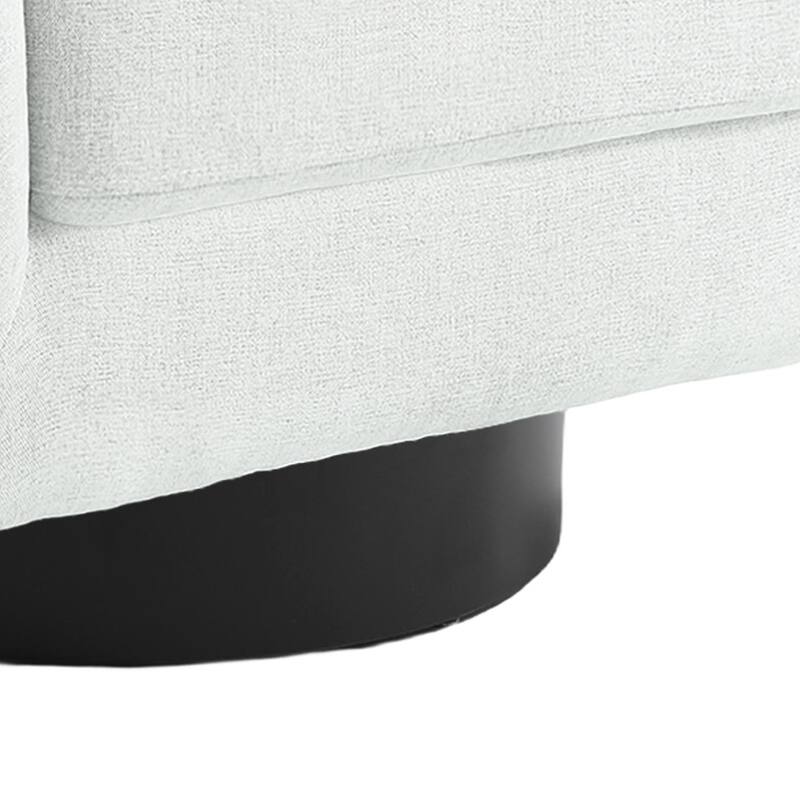Modern Upholstered Barrel Chair Swivel Accent Chair for Living Room