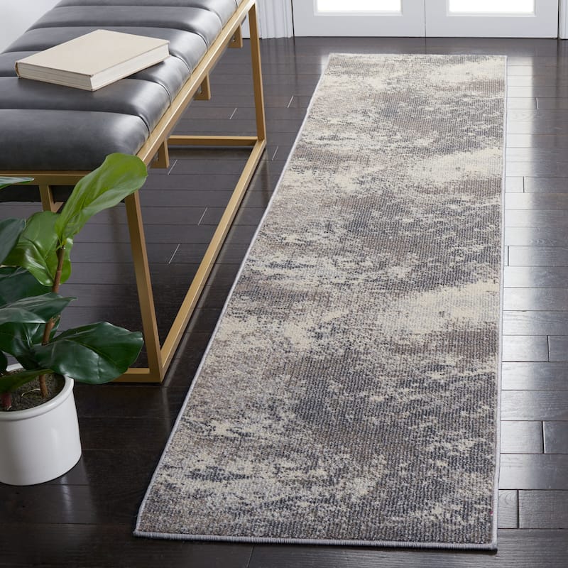 SAFAVIEH Madison Memnuna Modern Abstract Rug - 2'2" x 6' Runner - Beige/Grey - Runner
