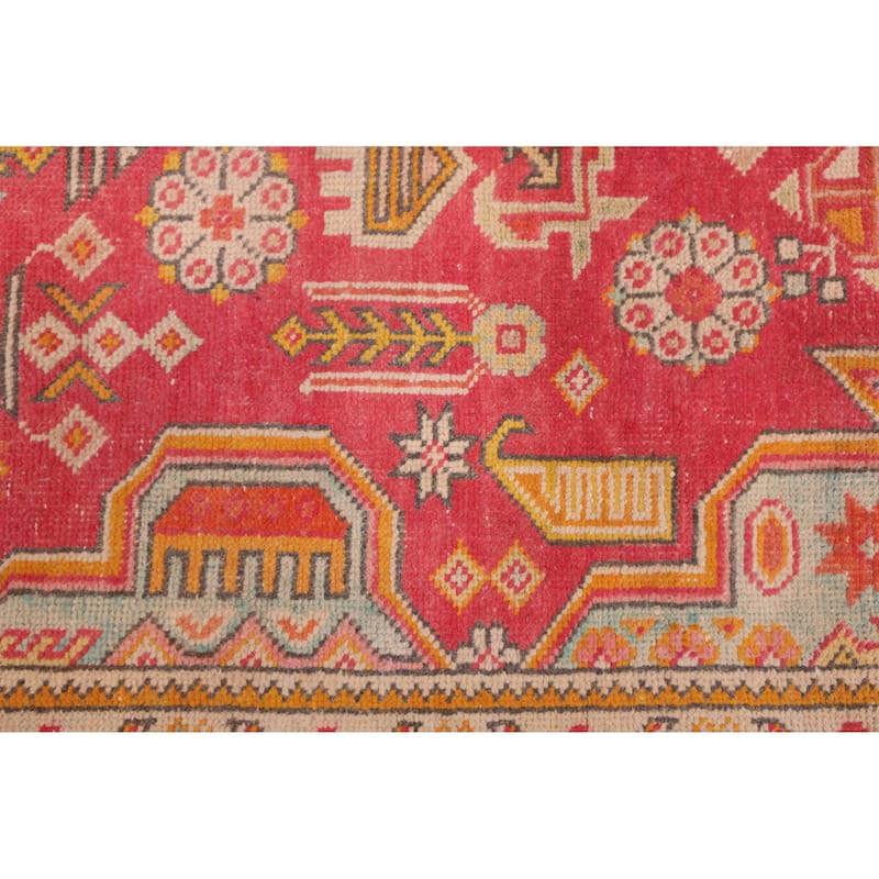 ECARPETGALLERY Hand-knotted Kayseri Vintage Red Wool Rug - 7'11 x 11'0