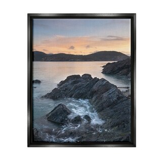 Stupell Rocky Sea Cliffs Framed Floater Canvas Wall Art Design by Alan ...