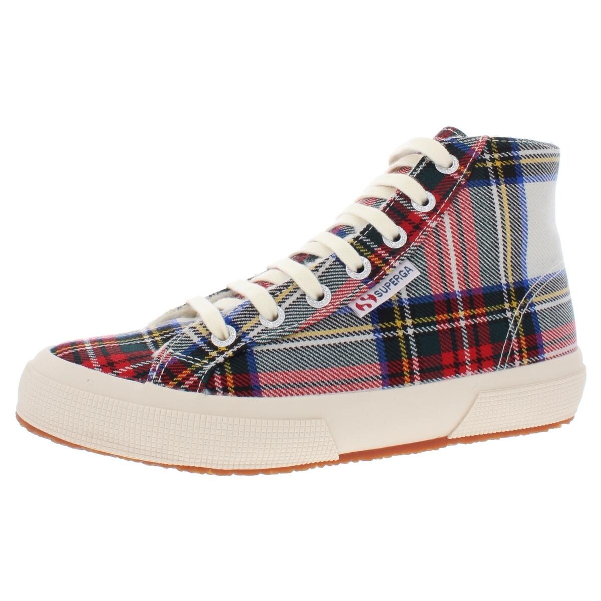 superga plaid platform sneakers