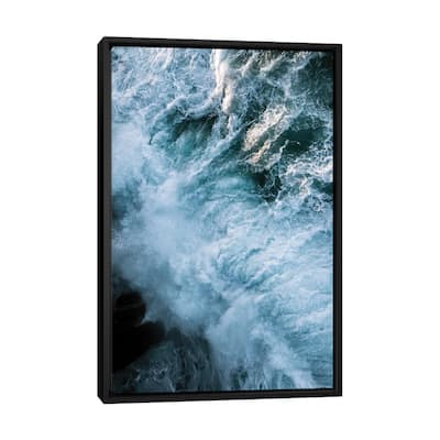 iCanvas "Crashing Waves In Ireland During Sunset From Above" by Michael Schauer Framed Canvas Print