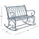 preview thumbnail 15 of 41, SAFAVIEH Ressi Victorian Scroll Iron Outdoor Rocking Bench. - 43 in. W x 33 in. D x 37 in. H