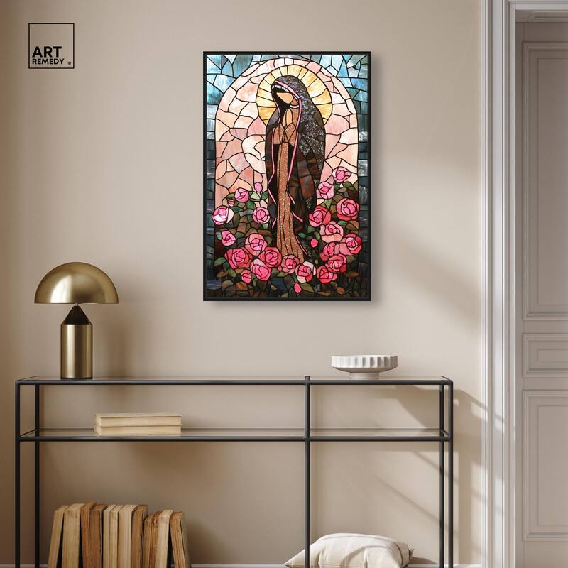 Glass Rosarium Guardian Canvas by Art Remedy