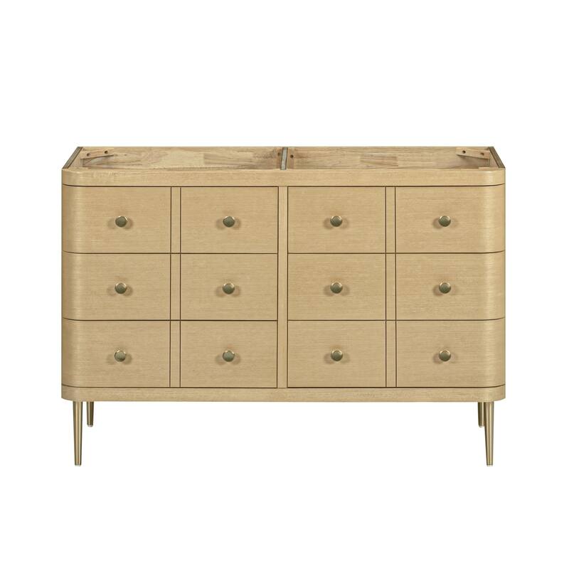 Avanity SERENA-V48 Serena 48" Double Free Standing Vanity Cabinet Only - White Oak - Oak Finish