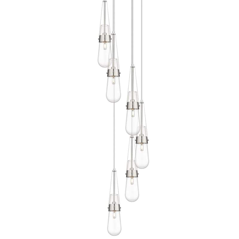 Innovations Lighting 116-452-1P-21-15 Milan Pendant Milan 6 Light 15" - Brushed Satin Nickel / Clear