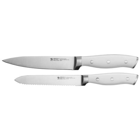 Henckels Forged Accent 2-pc Utility Set - White Handle - Stainless Steel