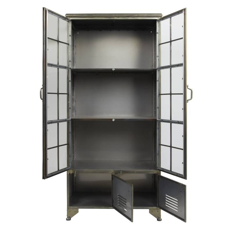 Metal Cabinet with 3 Shelves & 4 Doors