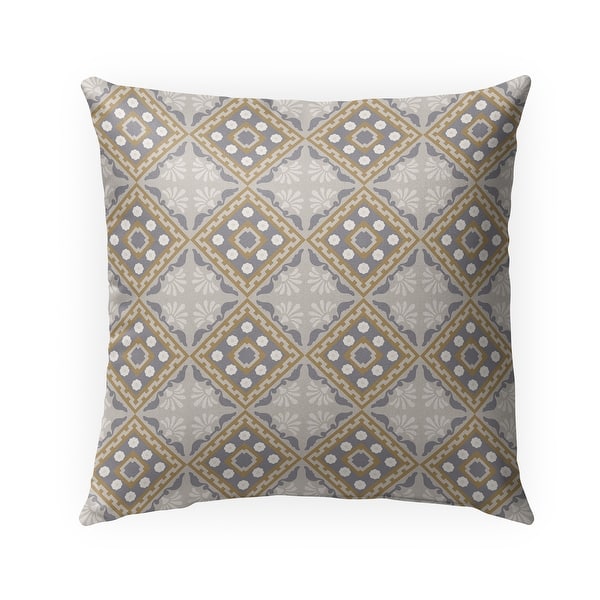 ATLAS LIGHT GREY & GOLD Outdoor Pillow By Marina Gutierrez Bed Bath