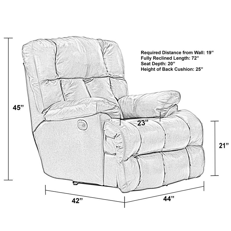 Victor Italian Leather Match Recliner