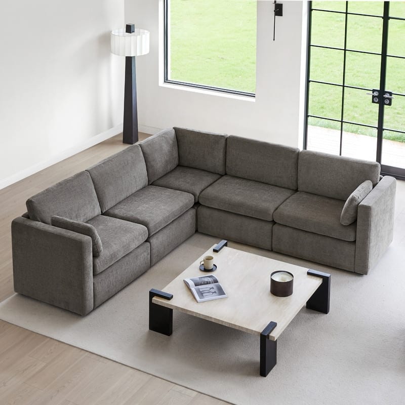 Spruce & Spring Mia Oversized Modular Sectional Fabric Sofa Set