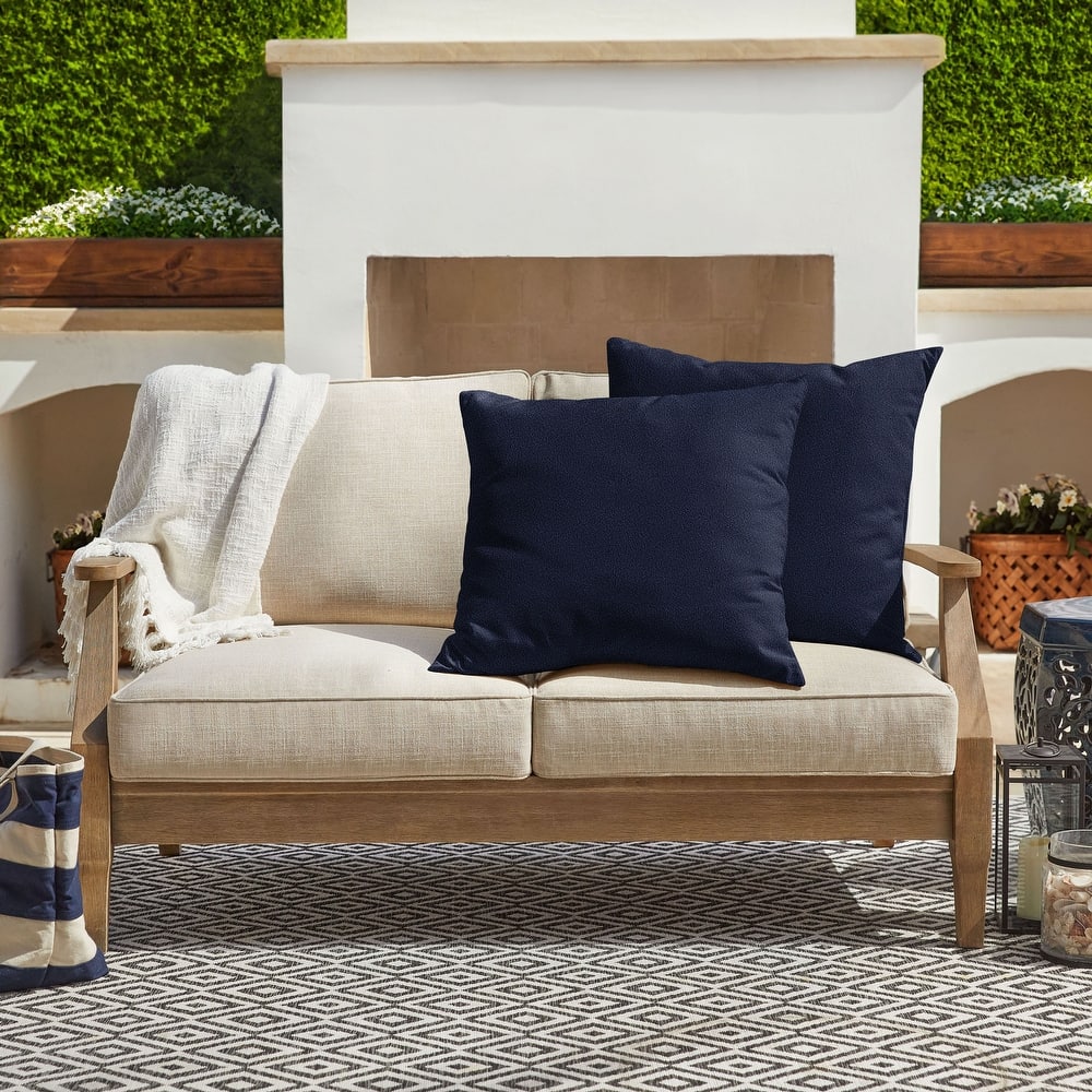 Sorra Home Outdoor Boucle Pillow Set of 2