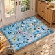 preview thumbnail 43 of 65, Nature Floral Non-Slip Machine Washable Colorful Modern Area Rug Rectangle 2' x 3' - Blue