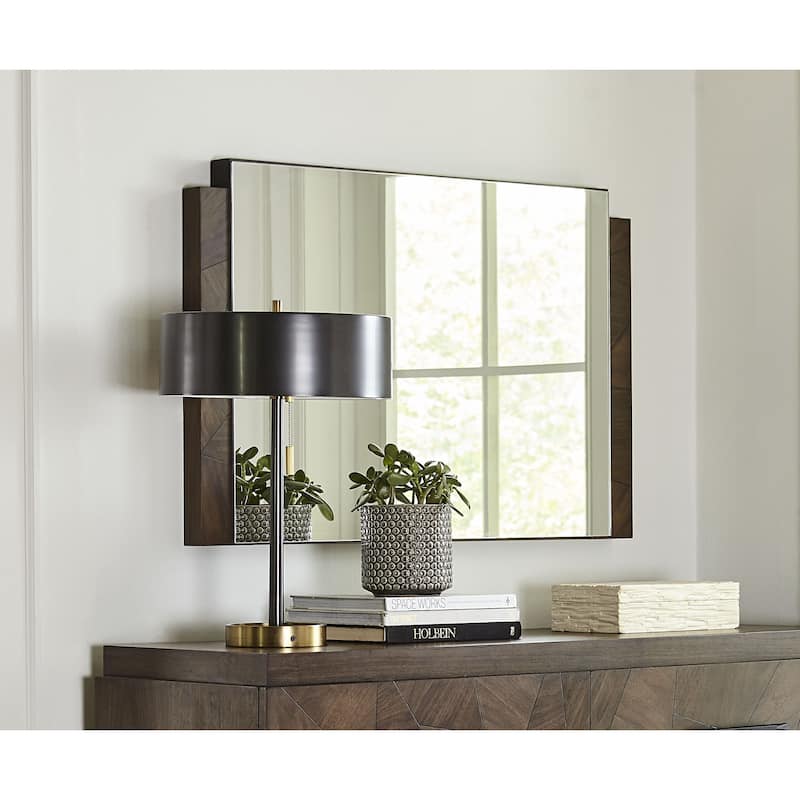 Broderick Chesser Mirror in Wild Oats Brown