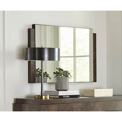Broderick Chesser Mirror in Wild Oats Brown