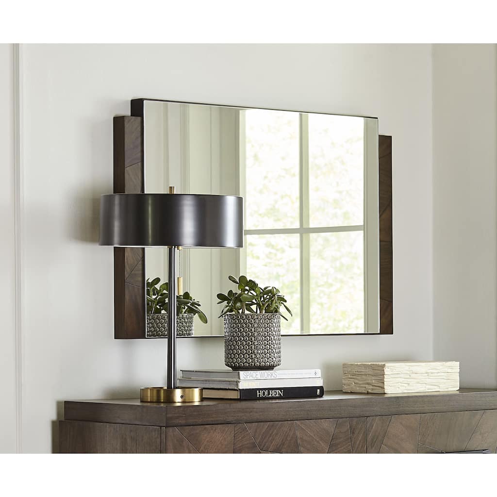 Broderick Chesser Mirror in Wild Oats Brown