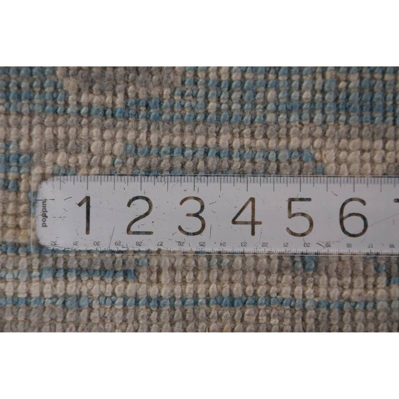 Hand Knotted Oriental 100% Wool Carpet Transitional All-Over Greys & Charcoal Oushak Area Rug - 12' 1'' X 9' 1''