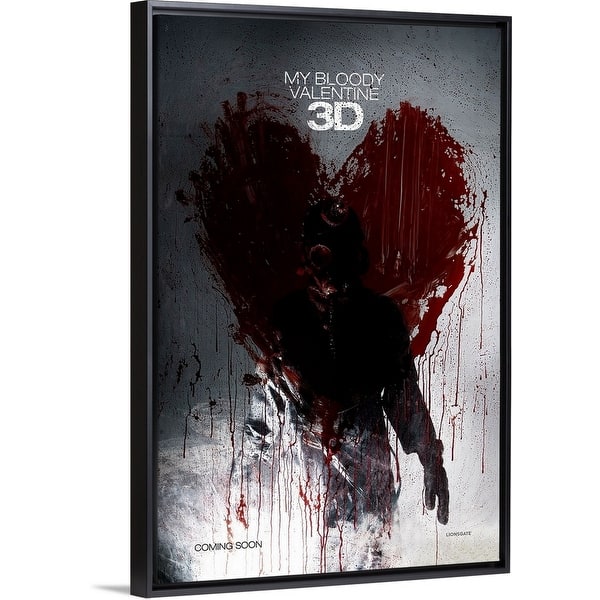 Shop My Bloody Valentine 3 D Movie Poster Black Float Frame Canvas Art Overstock 26973401