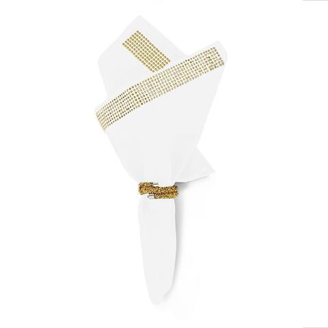 Sparkles Home Rhinestone Napkin (Set of 2) - White & Gold