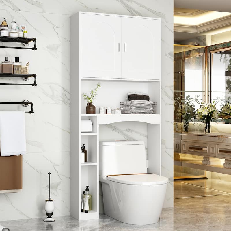 Over The Toilet Cabinet, Double Door Bathroom Storage Organizer - 31.5"x70.9"
