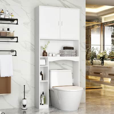 Over The Toilet Storage Cabinet, Toilet Organizer Rack, Bathroom Shelf