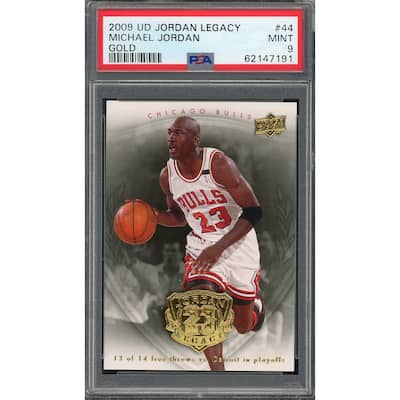 Michael Jordan 2009 Upper Deck Legacy Gold Basketball Card #44 Graded PSA 9 - 8'6" x 11'6"