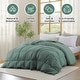 preview thumbnail 8 of 13, Medium Warmth 300TC Organic Cotton Down Comforter - 100% Natural, Chemical-Free, All Season Duvet Insert