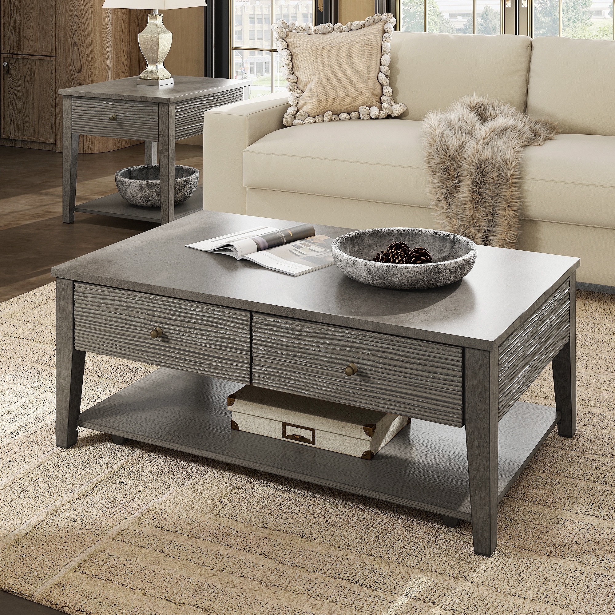 Cement top hotsell coffee table