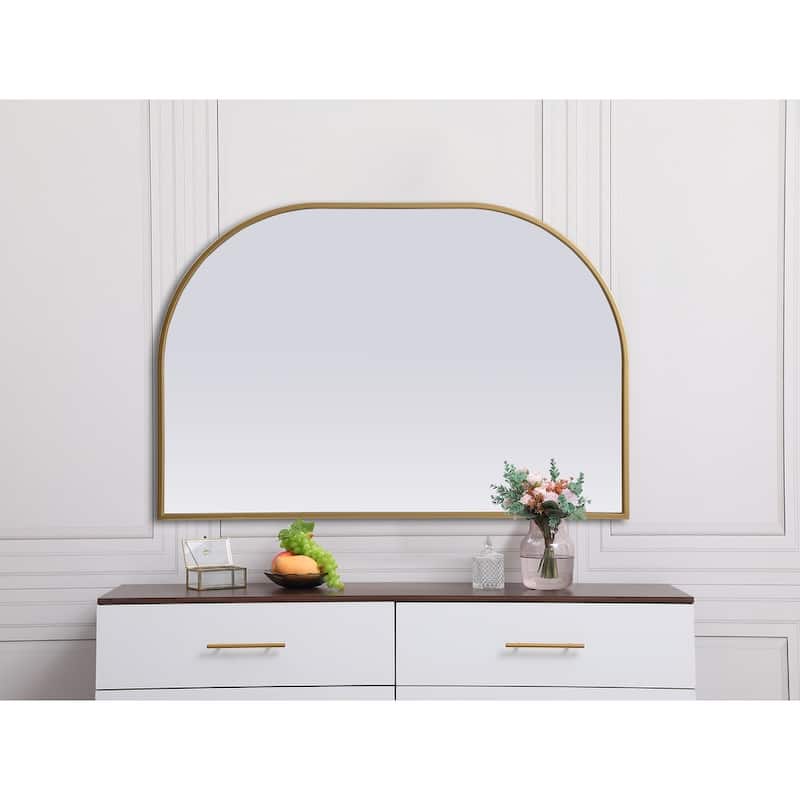Indigo Home Metal Frame Arch Mirror 36x24 Inch