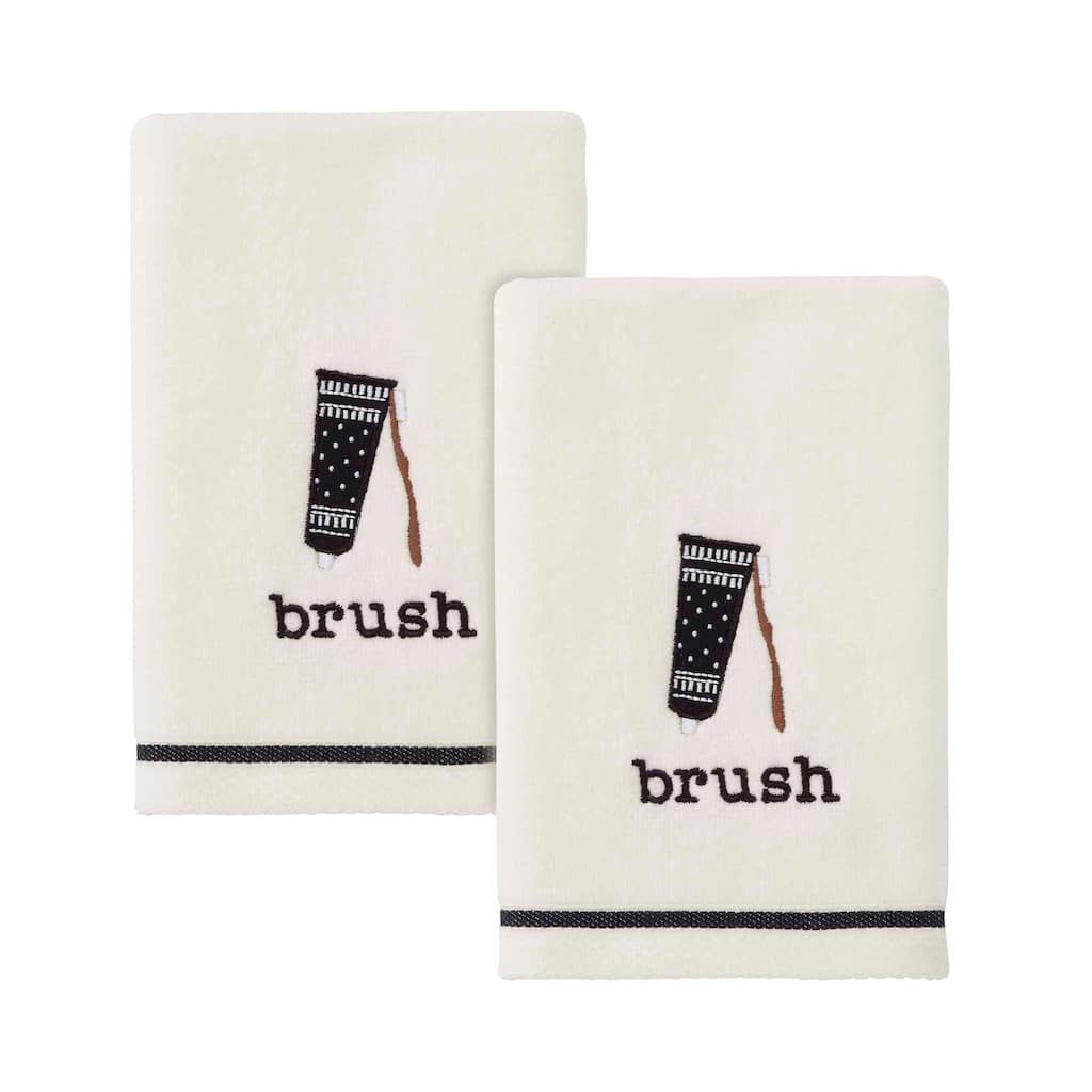Avanti Bath Icons 2-Pack Fingertip Towel Set - Fingertip Towel 2pk Set