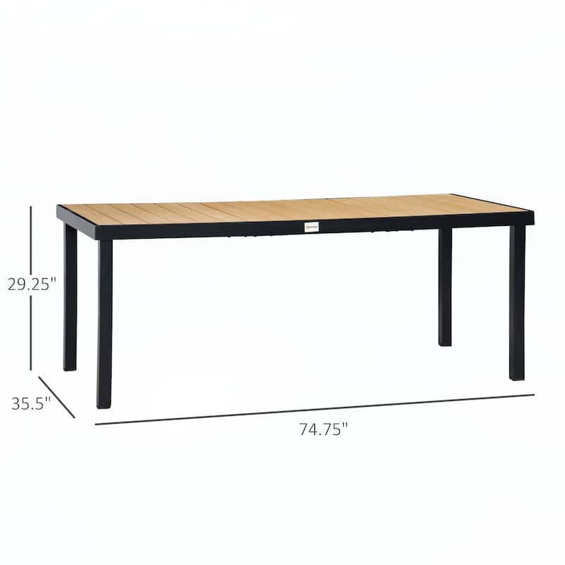 Outsunny 75" x 35" Outdoor Dining Table,only table