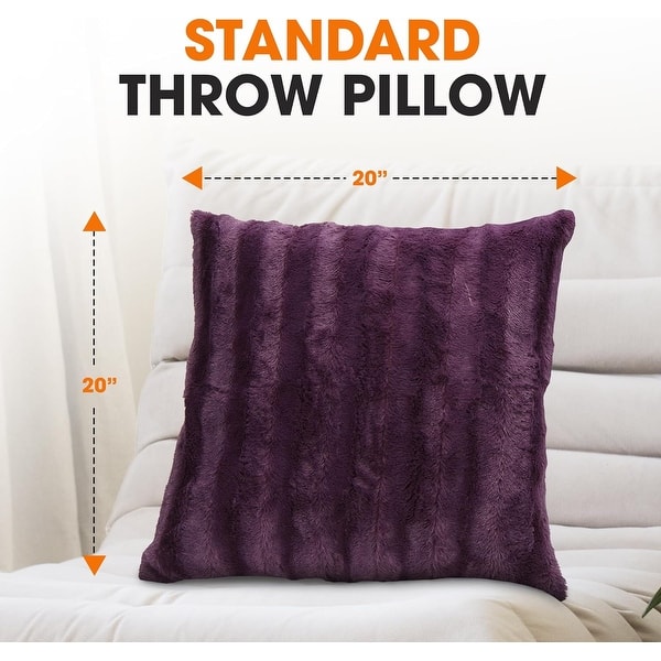 dimension image slide 26 of 59, Cheer Collection Decorative Throw Pillows for Couch & Bed (Set of 2)