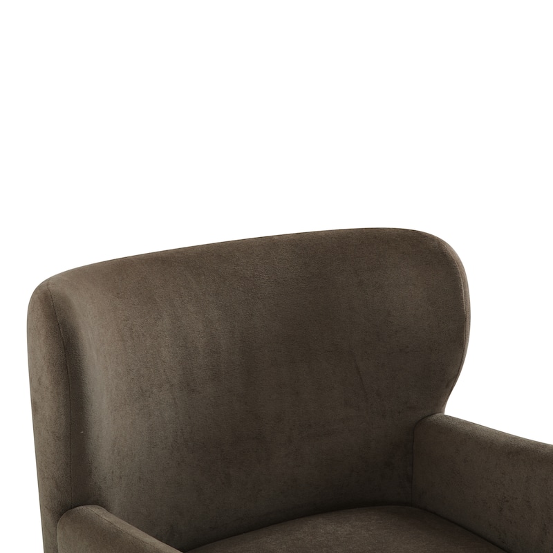 Christopher Knight Home - Parmelee Upholstered Wingback Club Chair with Plush Velvet and Solid Wood Legs