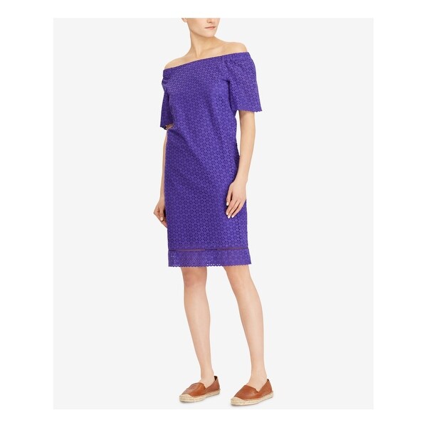 purple shift dress with sleeves