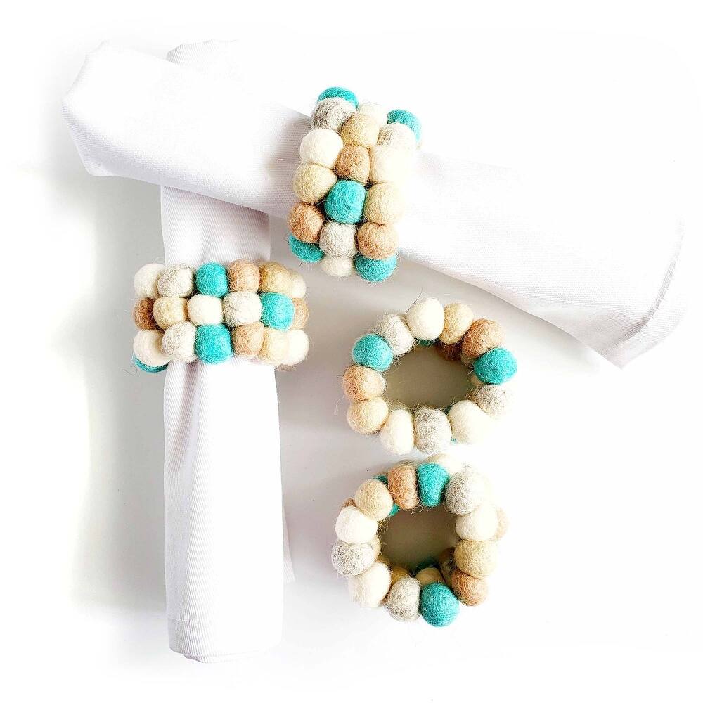 Felt One Strand Napkin Rings, Set of 4