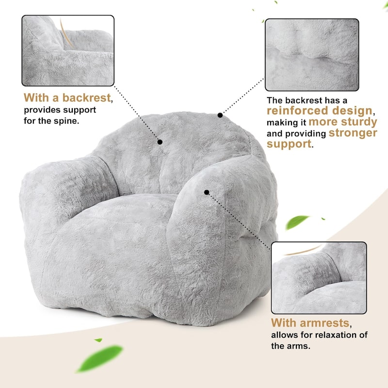 Giant Bean Bag Chair Sofa 37.5LB HighDensity Foam Filled Large BeanBag