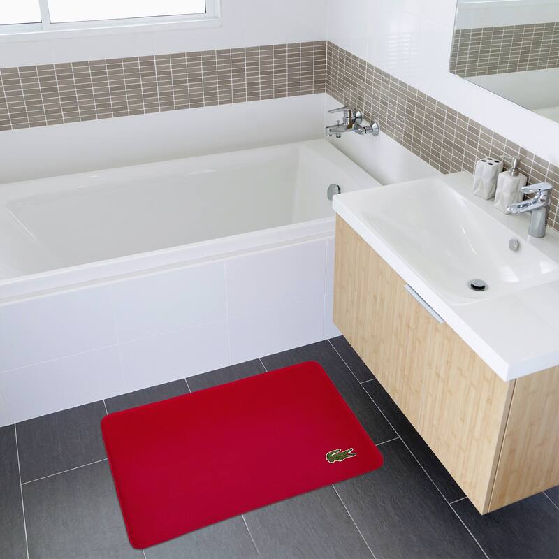 Lacoste Croc Memory Foam Non-Slip Bath Rug